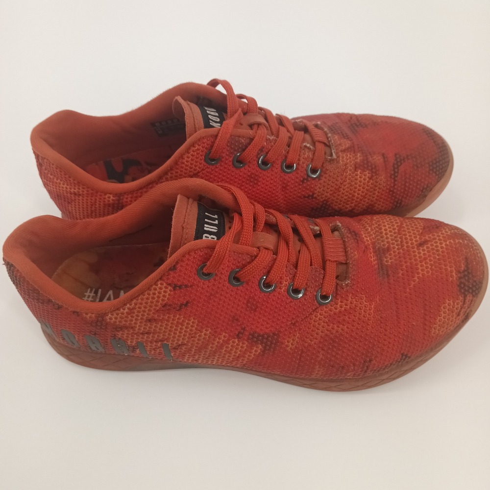 NoBull SuperFabric Trainer Red Orange Tie Dye Training Shoes‎ Mens 9 Womens 10.5